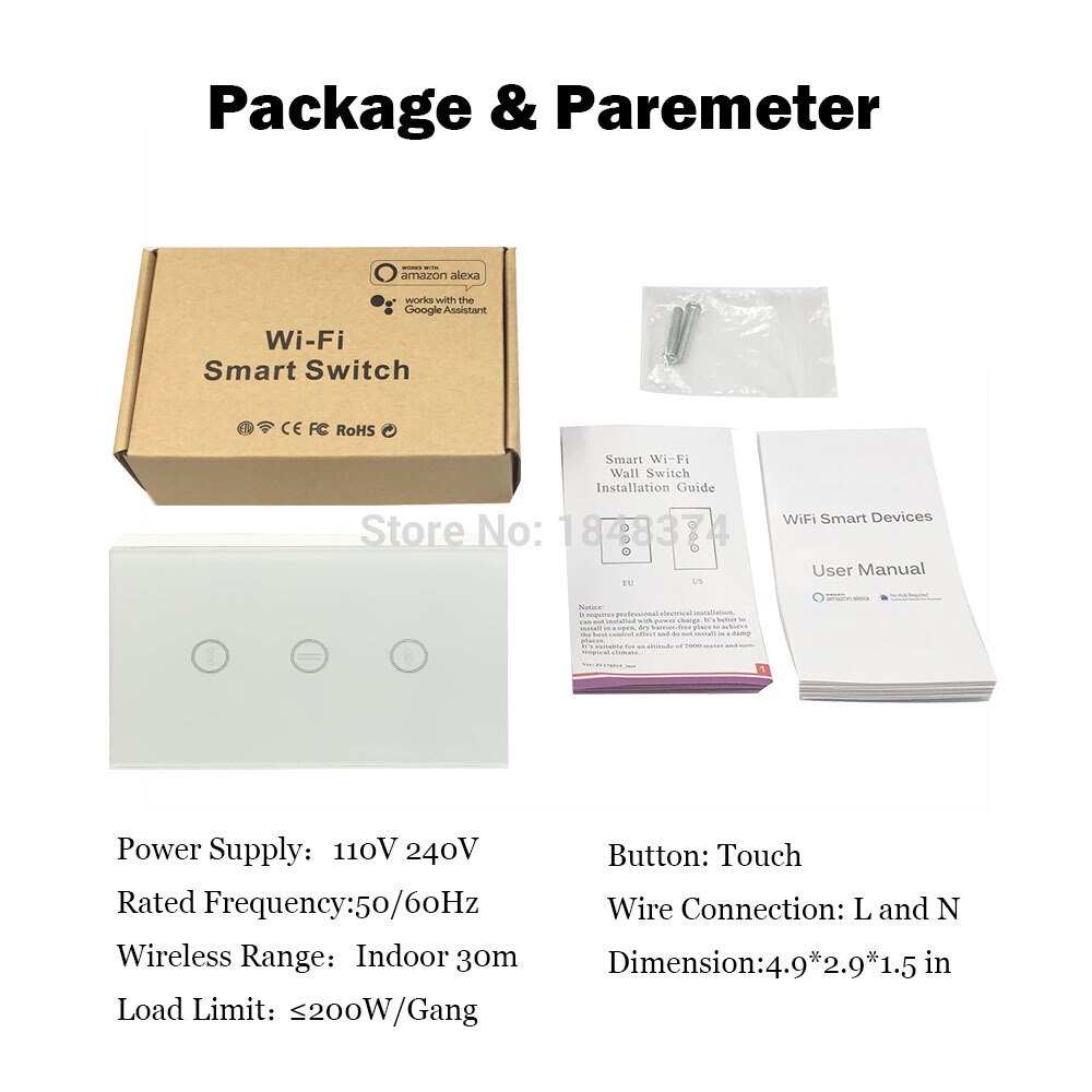 Ons Type Gordijn Wandschakelaar Wifi Controle Via App Of Voice Control Door Siri Alexa Google Thuis Smart Home Met feedback