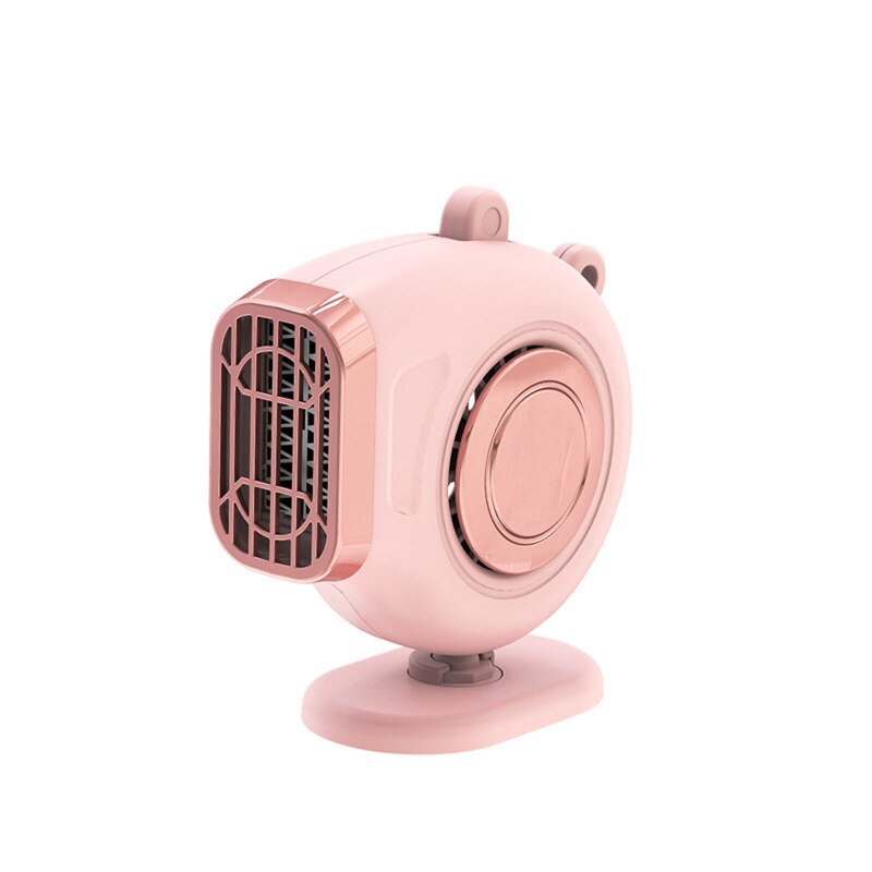 Portable Auto Car Heater Defroster Demister 12V 150W Electric Heater Windshield 360 Degree Rotation ABS Heating Cooling Fan: pink