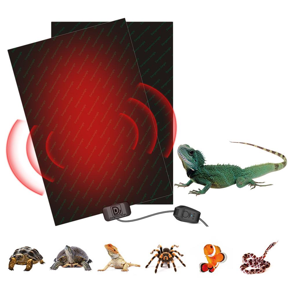 Pet Reptiles Heat Mat Climbing Pet Warm Reptile Heating Pad Turtle Breeding Box Lizard Waterproof Insulation Pad 12/24/38W