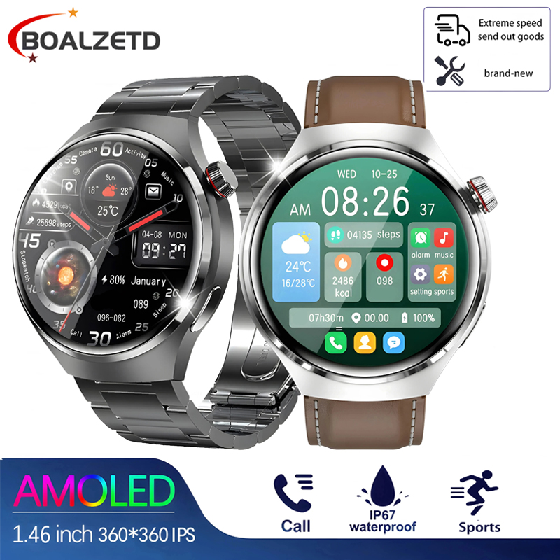 2025 Nuovo orologio 4 pro accorto guarda per uomo donna regalo in sport SmartWatch design definitivo Bluetooth chiamata telefonica orologio da polso cinturino GPS