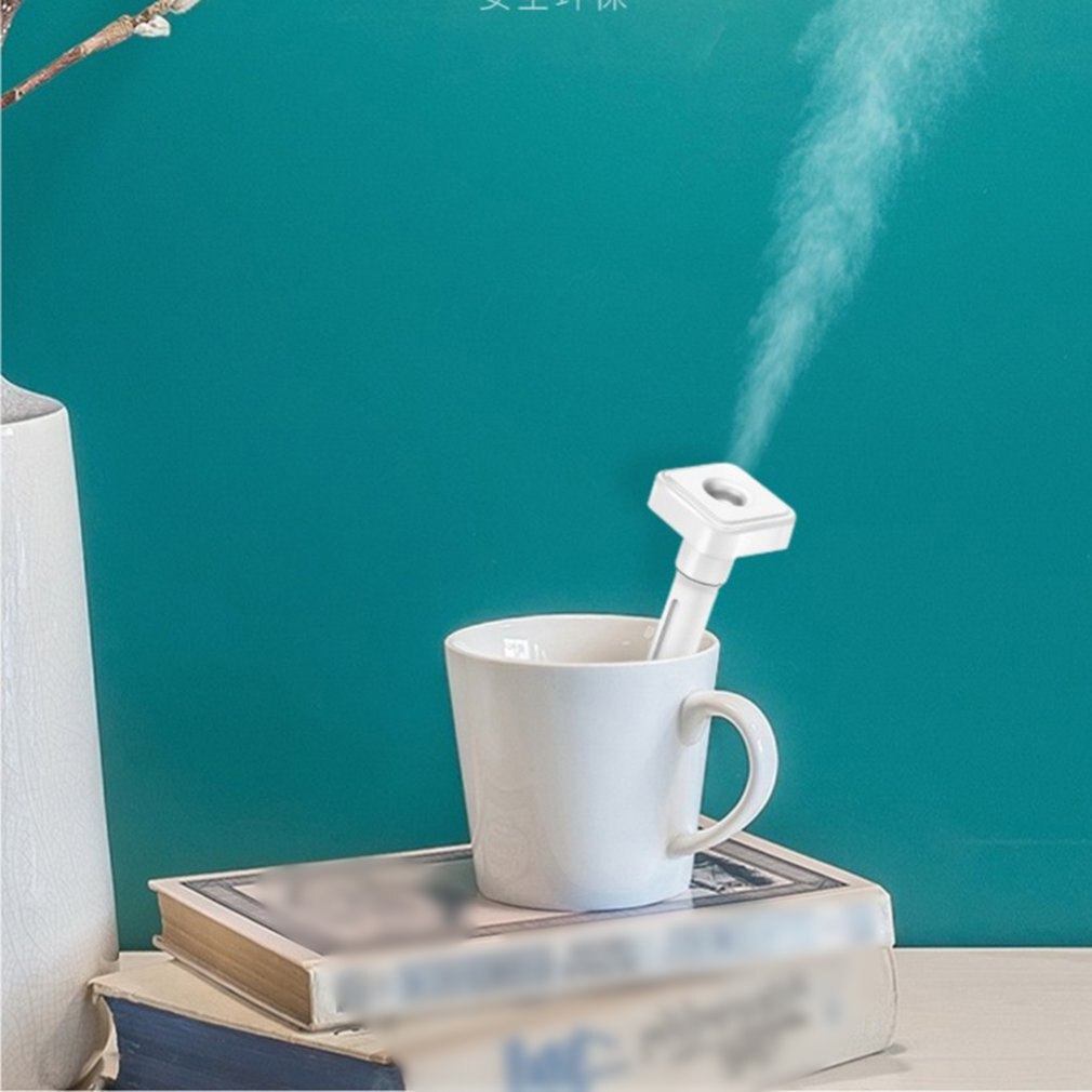 Minihumidificador en forma de T para coche, máquina humidificadora silenciosa pequeña con temporizador de carga Usb para oficina y familia