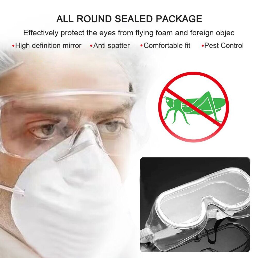 3 stücke Scheuklappen Multi-funktion Geschlossen Sicherheit Schutzbrille Brille Staubdicht Anti-Nebel Antisand Winddicht Staub Beständig