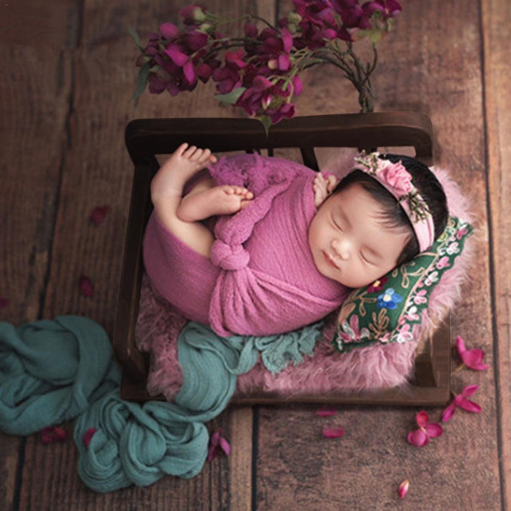 Barnfotografering rekvisita liten säng för nyfödd korg soffa spjälsäng trä baby fotostudio fotografering säng pojkar flickor
