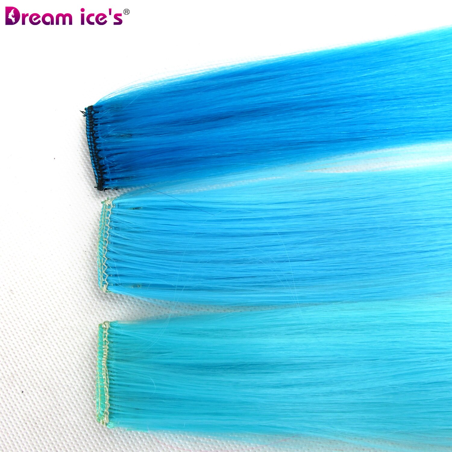 Synthetische Lange Enkele Clip In Hair Extensions Een Stuk Roze Regenboog Kleur Mode Rechte Haarstukje Voor Vrouwen En Meisje