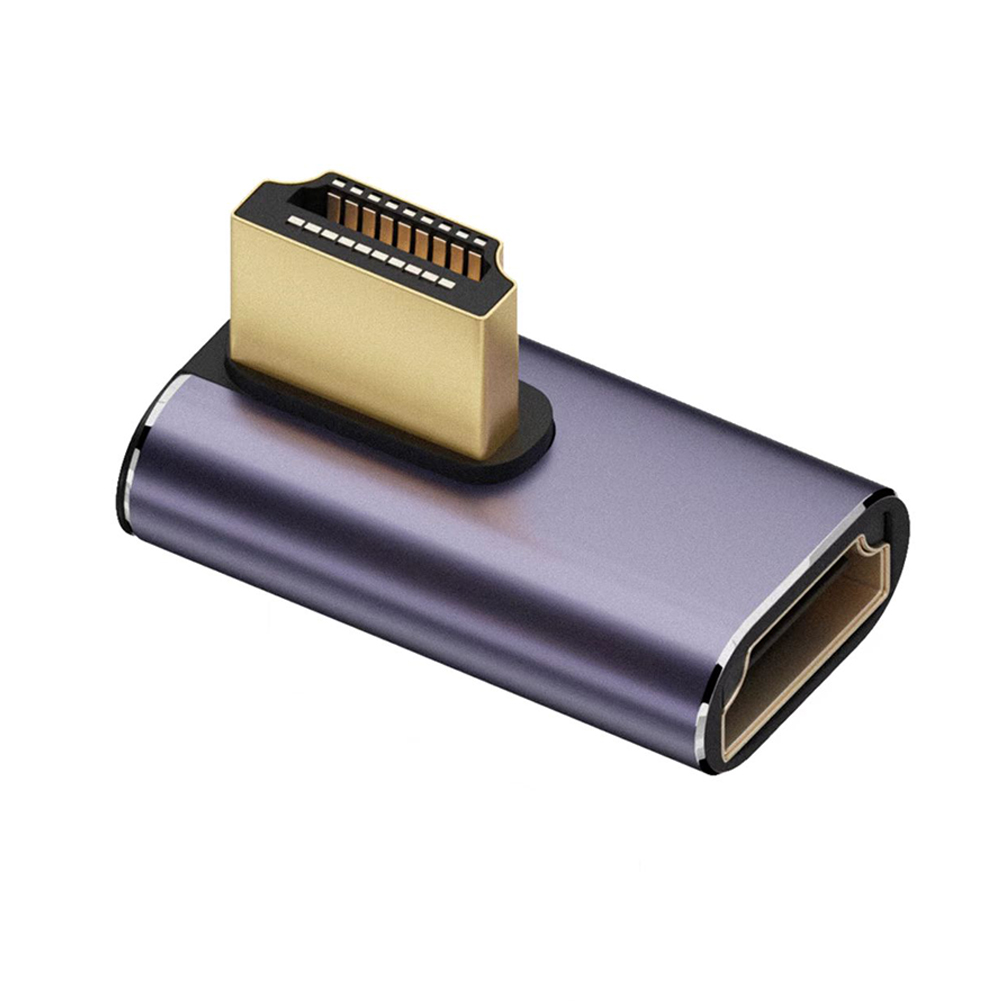 HDMI-compatibele adapter 90 270 graden haakse man-vrouw converter 8K HD-connector Mini / Micro HDMI-compatibele extender: Goud