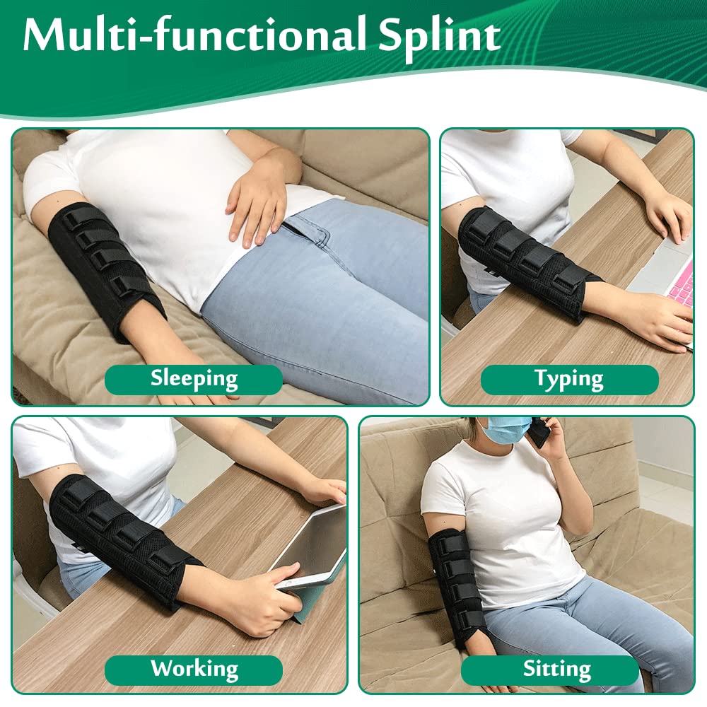 Elbow Splint Tendonitis Elbow Brace Ulnar Nerve Cubital Tunnel Brace for Sleeping Elbow Immobilizer Arm Splint Support