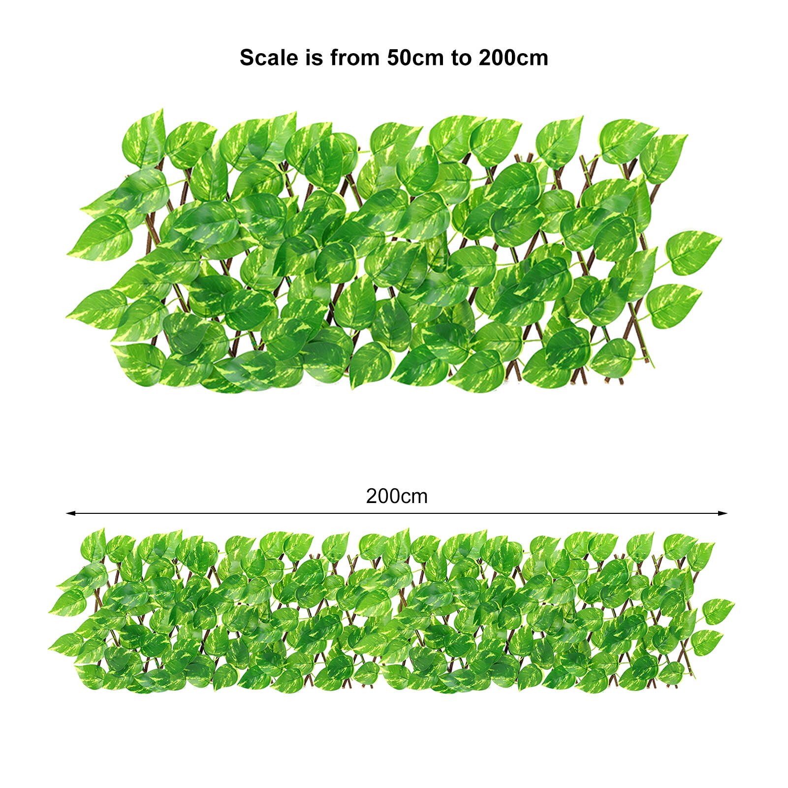 Retractable Artificial Garden Trellis Fence Expandable Faux Ivy Privacy Fence Wood Vines Climbing Frame Gardening Plant Decor: 01