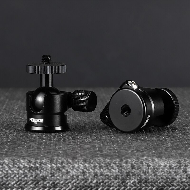 base rotate 360 degrees mini tripod ball head camera monitor 360° adjustable 1\4 screw damping panorama ballhead DSLR cellphone