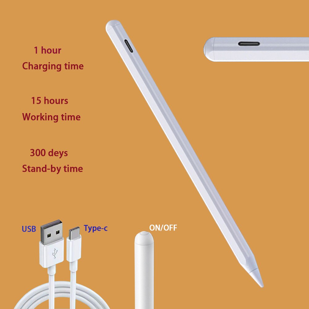 Peilinc Bluetooth Pencil Stylus Pen for iPad Pens for Apple Pencil 2 1 Battery Digital Display Reminder Tilt Palm Rejection 애플펜슬