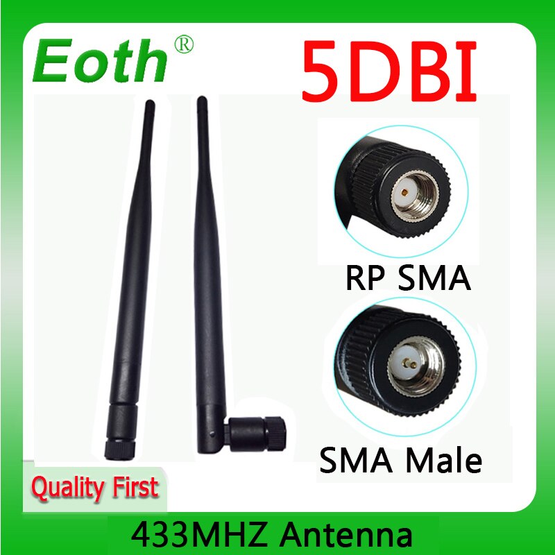 433Mhz Antenna LORA PBX 5dbi SMA Male Connector 433 IOT Directional Antena Rubber Aerial Wireless Repeater Lorawan antenne 433m