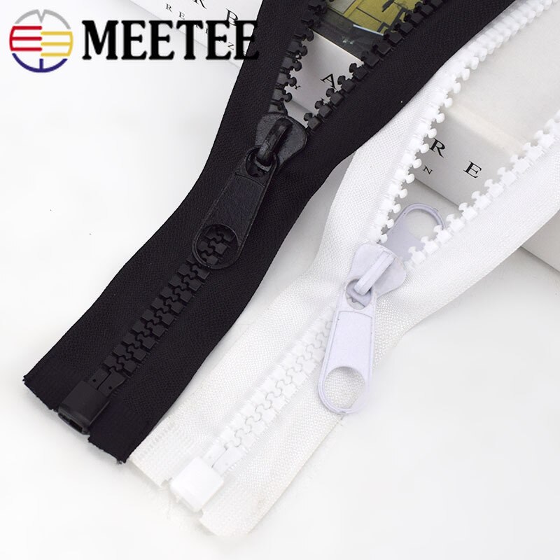 1/2/3/4/5Meter 10# Open-end Resin Zipper Tail Double Side Slider Lock For Sewing Jacket Coat Placket Tent Long Zip DIY Accessory