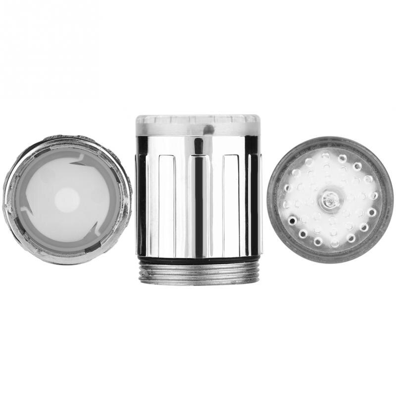 Grifo de luz LED que cambia de Color, grifo de agua de luz LED con sensor de temperatura para fregadero, suministros de baño y cocina