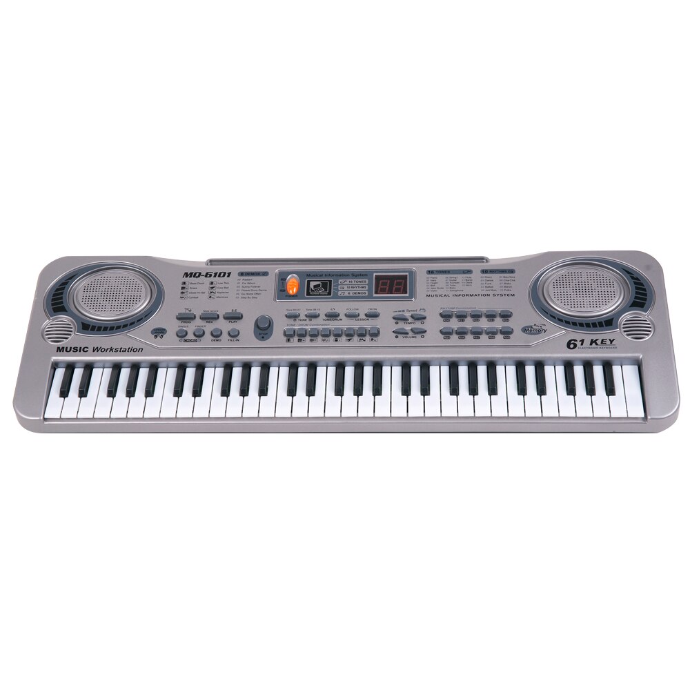 61 touches Piano électronique clavier électronique Piano LED musique jouet éducatif Electone pour enfants clavier: Default Title