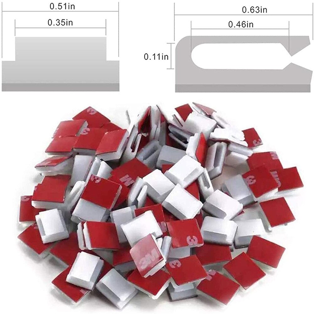Zelfklevende Draad Bundel Houder Tie Mount Clip For10mm Breed Fix Led Strip Verlichting Connector Geschikt Led Strip Houder