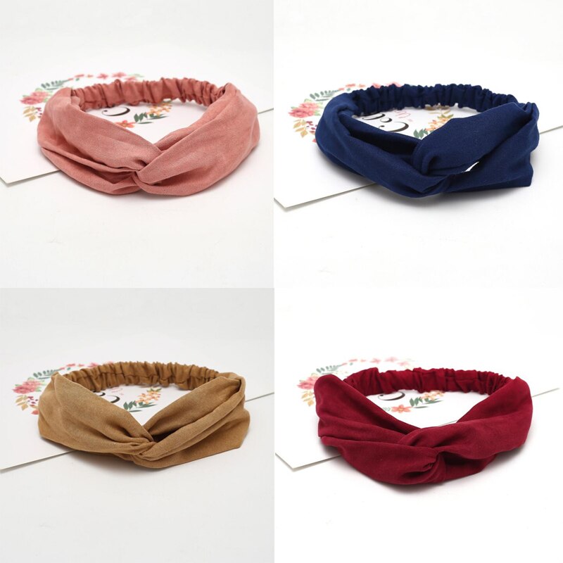 Diadema Lisa para mujer, turbante elástico para la cabeza, accesorios para el cabello para mujer, bandas para el cabello a rayas