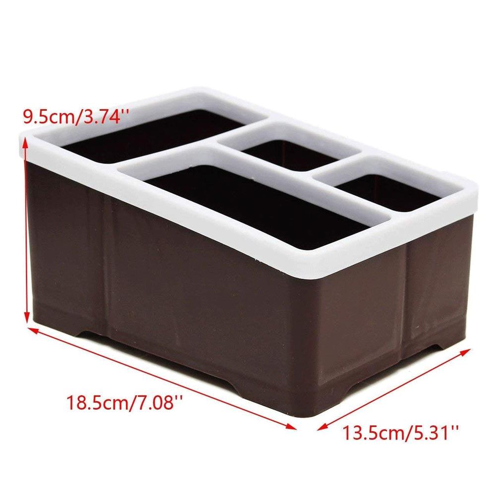 Fjernbetjeningsholder 4 rum organisator holder stativ reol holder til universal tv dvd ac home storage organisation