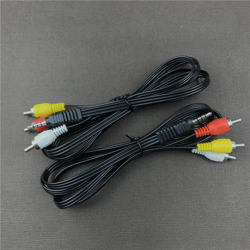 3.5 to RCA Male Audio Video AV Cable Wire Cord 60cm 3.5mm Jack Plug 3 Adapter & Cables