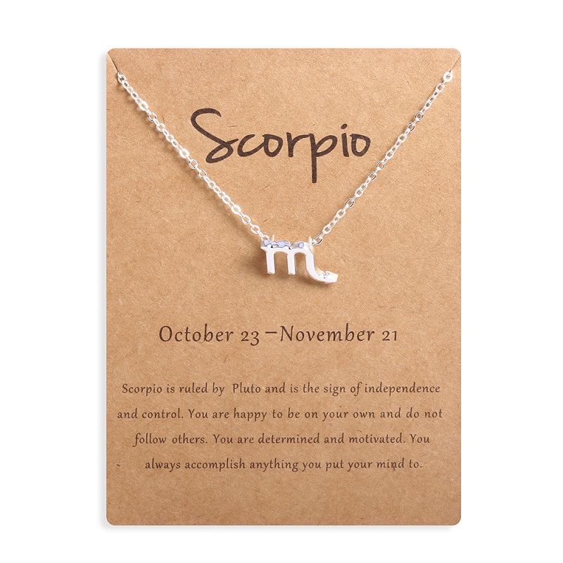 Collier pendentif signe du zodiaque pour hommes et femmes, horoscope, bélier, lion, 12 constellations, bijoux pour enfants, de Noël, directe: Plaqué zinc noir