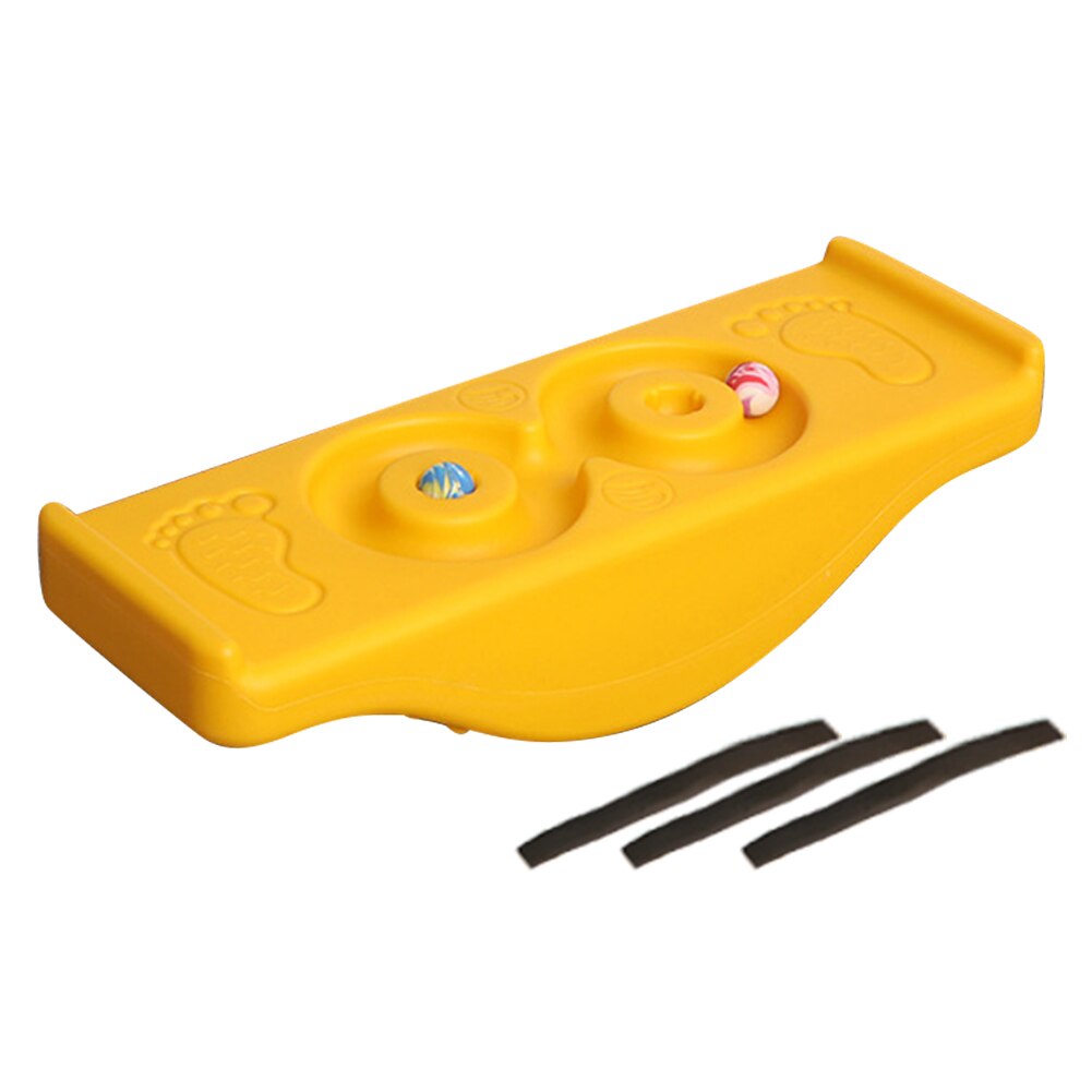 Portable Kids Children Indoor Games Anti Skid Garden Balance Board Backyard Fitness Sport Outside Rocking Seesaw Sensory Play: Yellow
