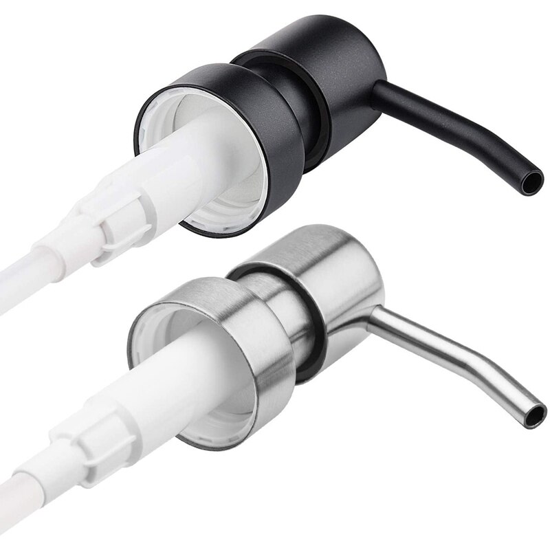 4 Pack Soap Dispenser Replacement Pump, Rust-Proof Stainless Steel Coated Pumps for DIY Lotion Dispensers 28mm