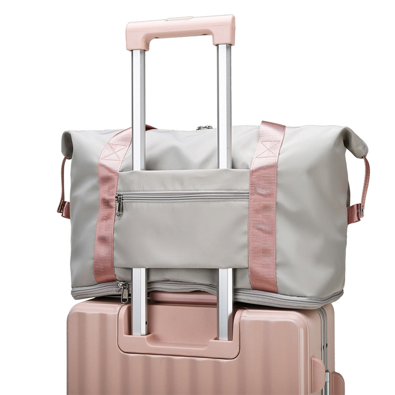 Bolsa plegable de almacenamiento de gran capacidad, bolsas de viaje, bolso de equipaje de mano, bolsa de lona impermeable, bolsos de hombro para mujer