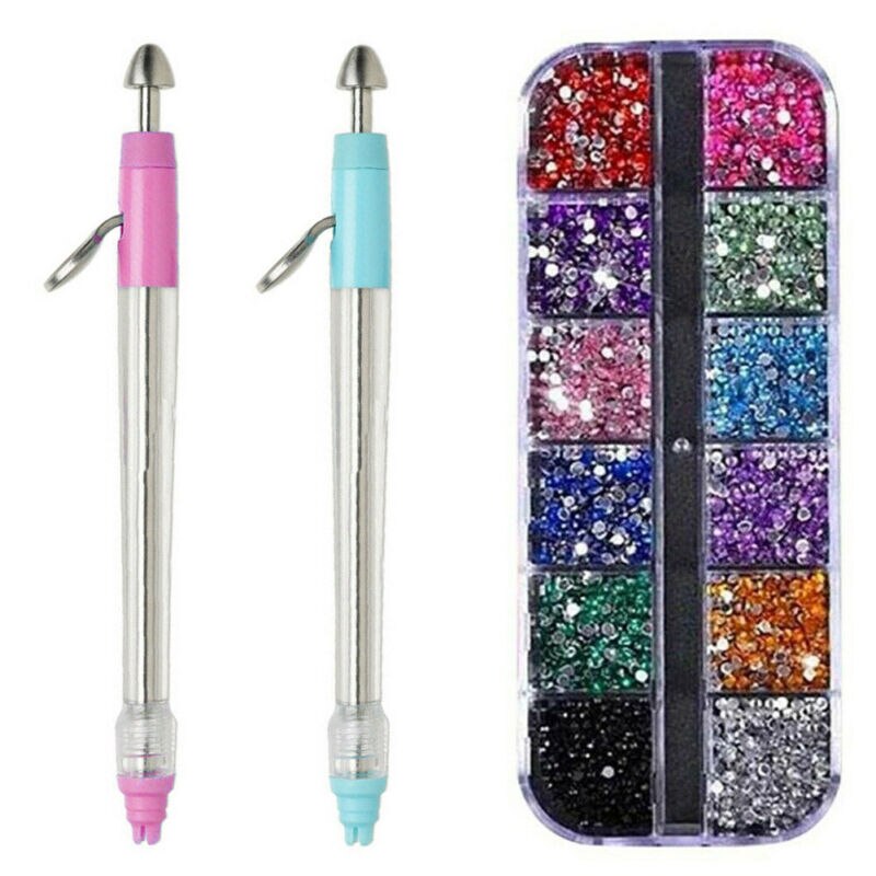 Multifuncional ponto de unha broca caneta manual ponto broca caneta strass pintura diamante ponto cruz ferramenta bordado