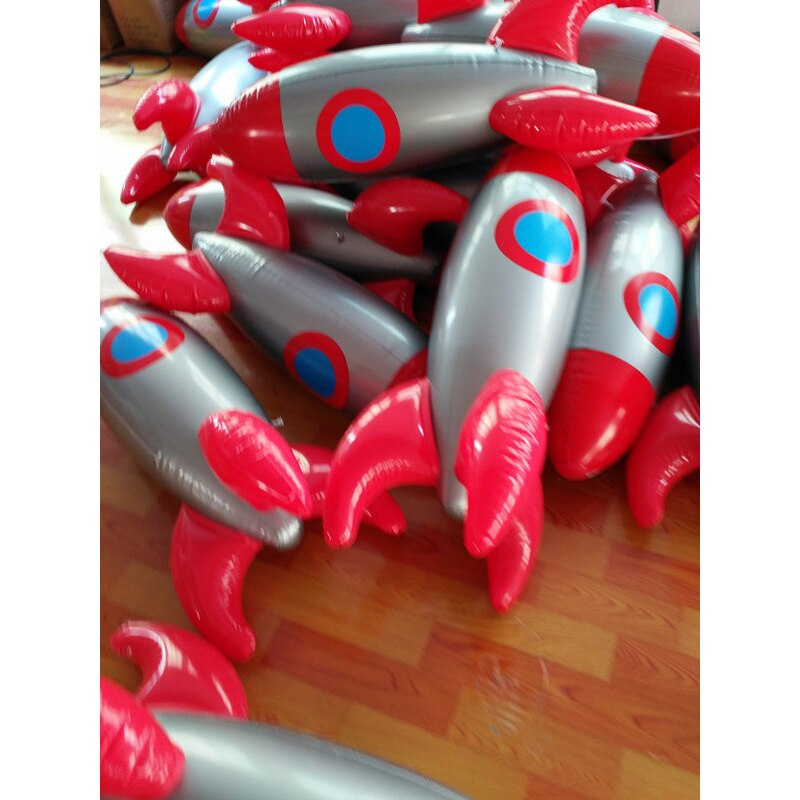 103*28Cm Kids Opblaasbare Speelgoed Raket Rood Missile Podium Verjaardagsfeestje Outdoor Decoratie Props Voor Kinderen Meisje Jongen