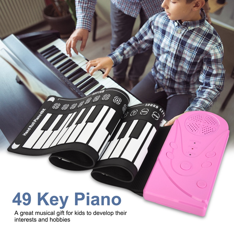 49 Toetsen Flexibele Piano Elektronische Zachte Toetsenbord Piano Plastic Keyboard Piano Geschikt Voor Kids Opvouwbare Piano