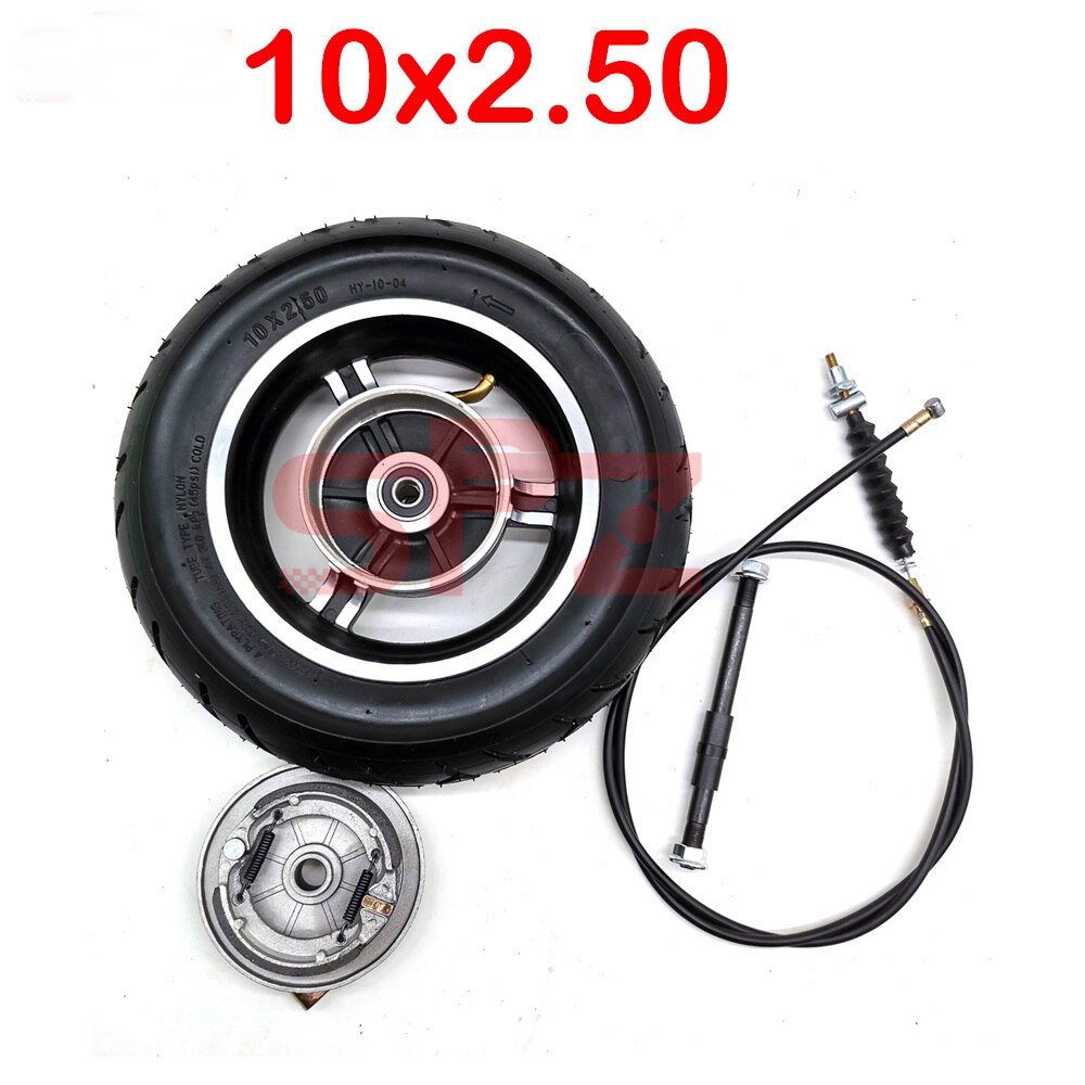 10 x 2.50 hjul 10 tum uppblåst 10*2.50 däck med expansionsbromstrumma för bakhjul