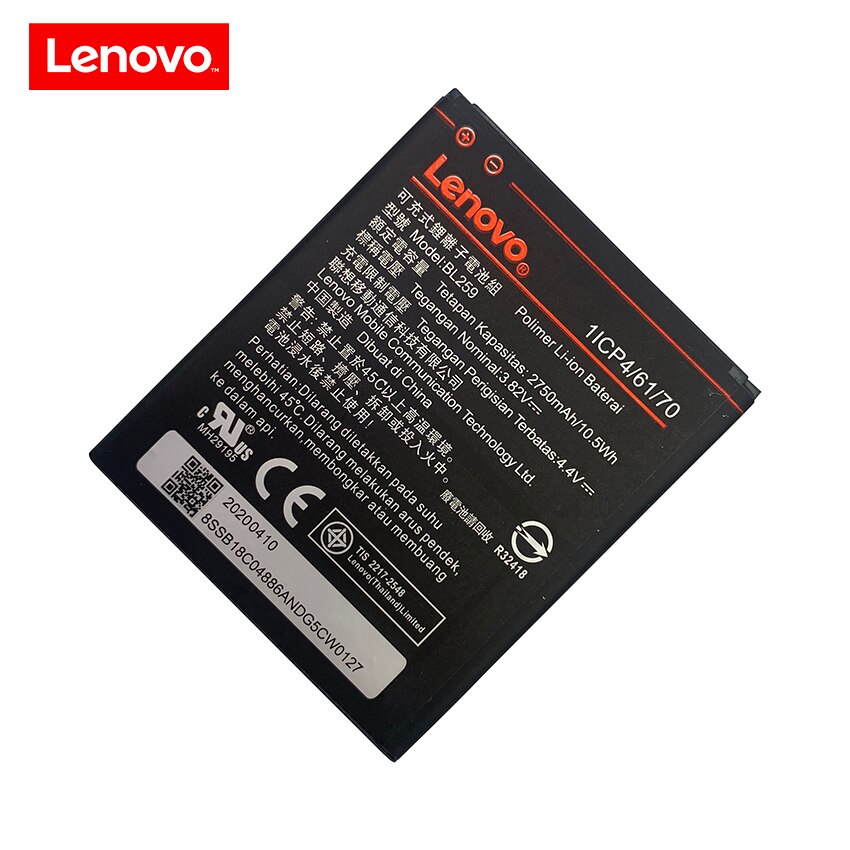 100% Original BL259 2750mAh Batterie Pour Lenovo Vibe K5 / K5 Plus A6020 A6020A40 A6020A46 Citron 3 3S Batteries de Téléphone Bateria