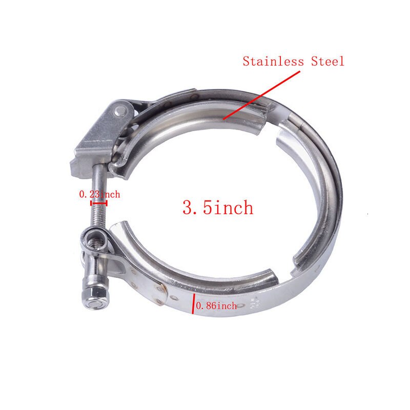 ESPEEDER 3.5" Universal Exhaust Turbo Downpipe Quick Release Clamp Stainless Steel V-Band Clamp Turbo Exhaust Pipes Clamp Clip