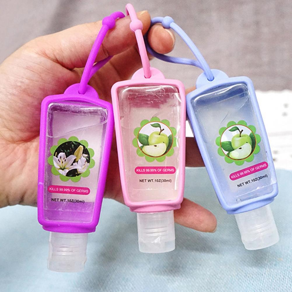 3PCS 30ml Portable Silicone Hanging Protective Case Bottle Holder Hand Soap Moisture Bottling for Travel Business Trip Camping