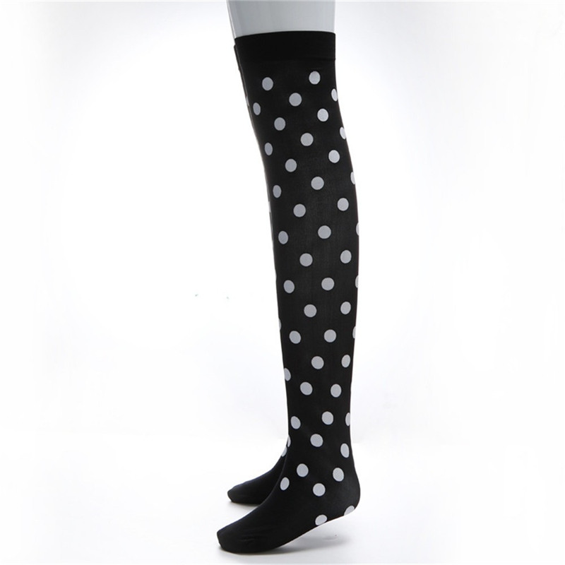 Halloween Stockings Print Socks Masquerade Socks White wave point Fancy Dress Party Funny Dress Up Props #1G05