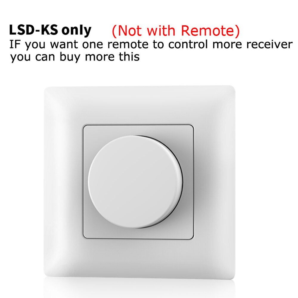 Triak ściemniacz doprowadziło 220V 230V 110V AC 2.4G 4 strefy bezprzewodowy pilot RF pilot zdalnego sterowania dla pojedynczy kolor doprowadziło żarówka z możliwością przyciemniania: LSD-KS tylko