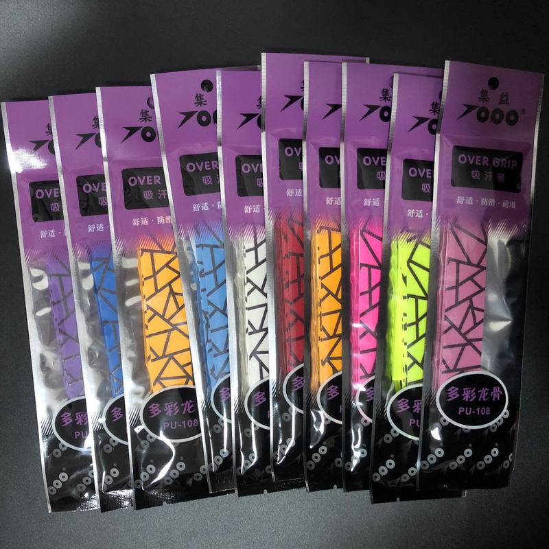 (10 unids/lote) marcas Topo geométrico adherente sensación agarres de repuesto/raqueta de tenis/raqueta de bádminton/squash