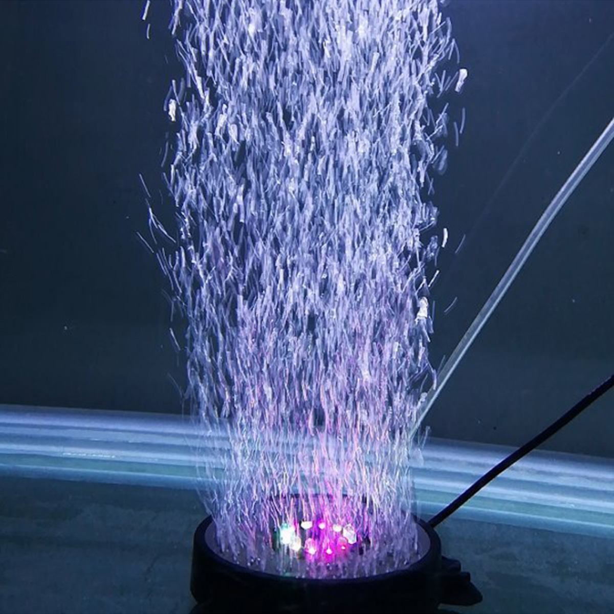 12v undervands rgb led lys 12 farve skiftende led lampe akvarium dekorere belysning akvarium luftboble sten lys eu / us stik