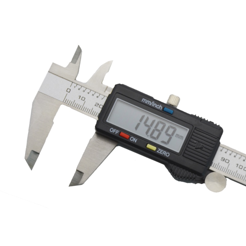 Digital electronic vernier caliper micrometer 150mm 6' LCD display Widescreen Stainless steel metal caliper Depth measuring tool