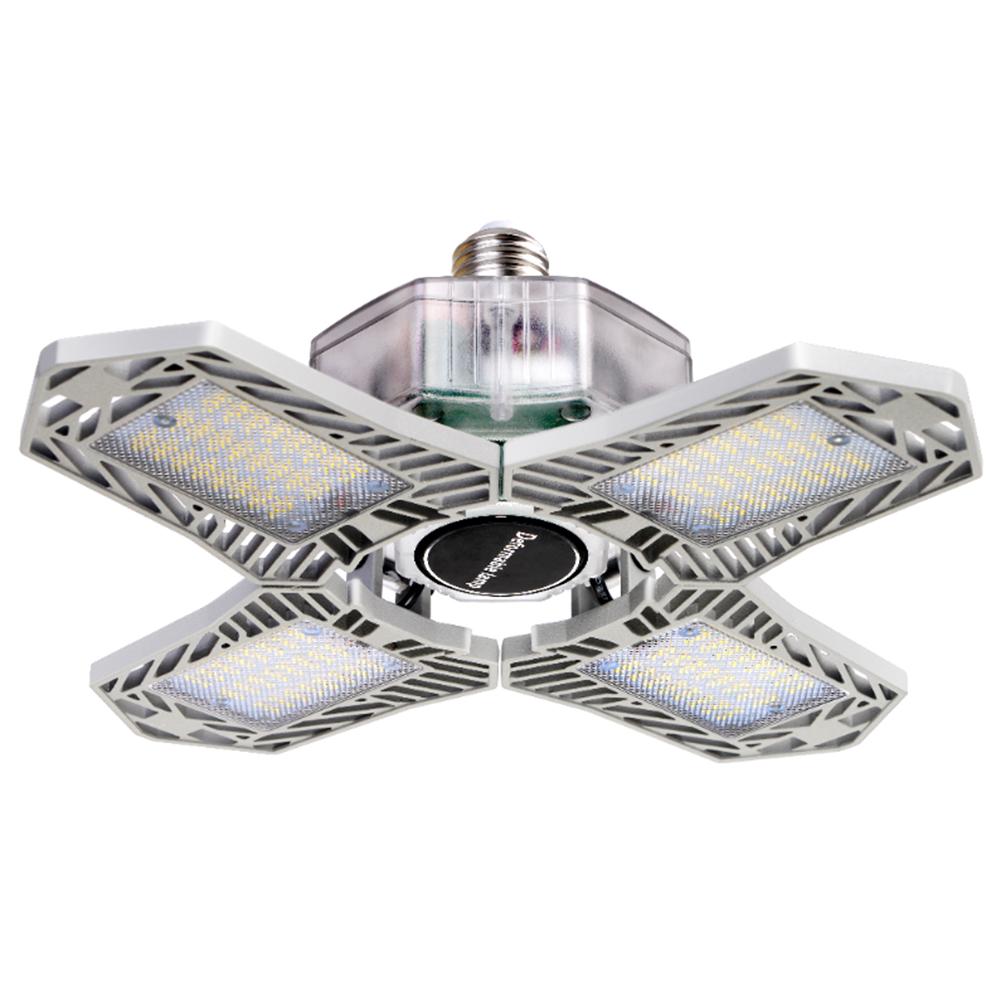Luz LED para garaje, lámpara de garaje ajustable Deformable, 150W E27 /E26, luz de campana montaje alto superbrillante para Taller, iluminación Industrial: Silver 1pcs