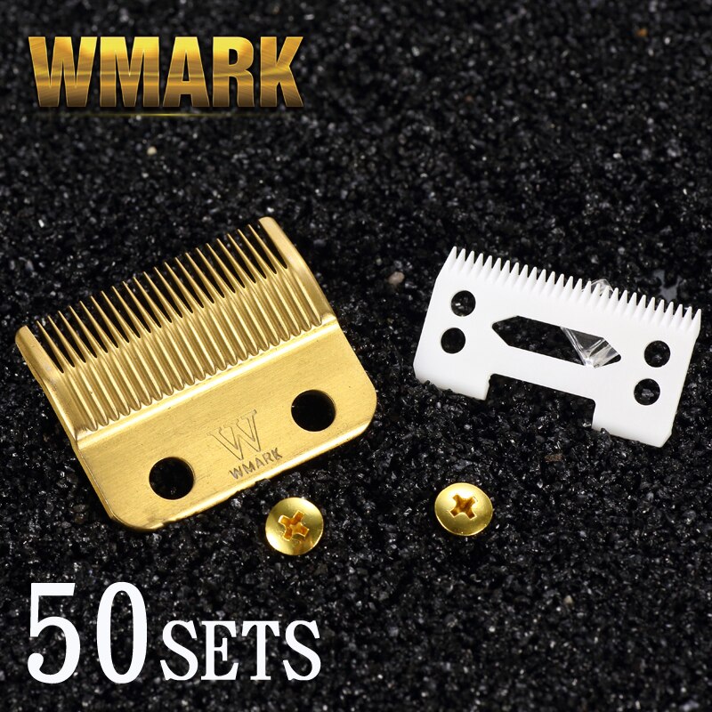 Wmark Professionele Tondeuse Blade Haar Snijmachine Hoge Doos Stalen Accessoires Gouden Met Keramische Blade Voor Draadloze