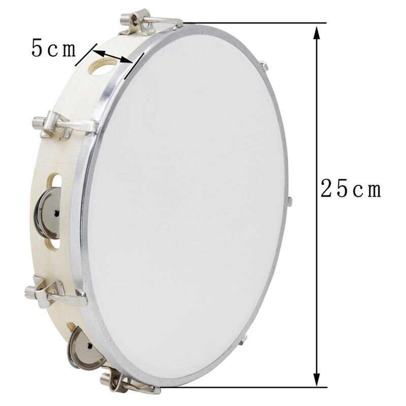 10 in tamburin capoeira läder trumma tamburin samba brasil trä tamburin precussion musikinstrument för 150 d