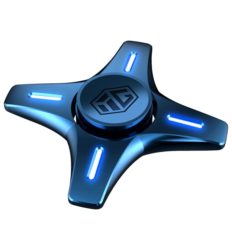 YUC Light Up Hand Spinner Glow In Dark Finger Toys luminoso Fidget Spinner R188 cuscinetto ad alta velocità Led Desk giocattoli antistress