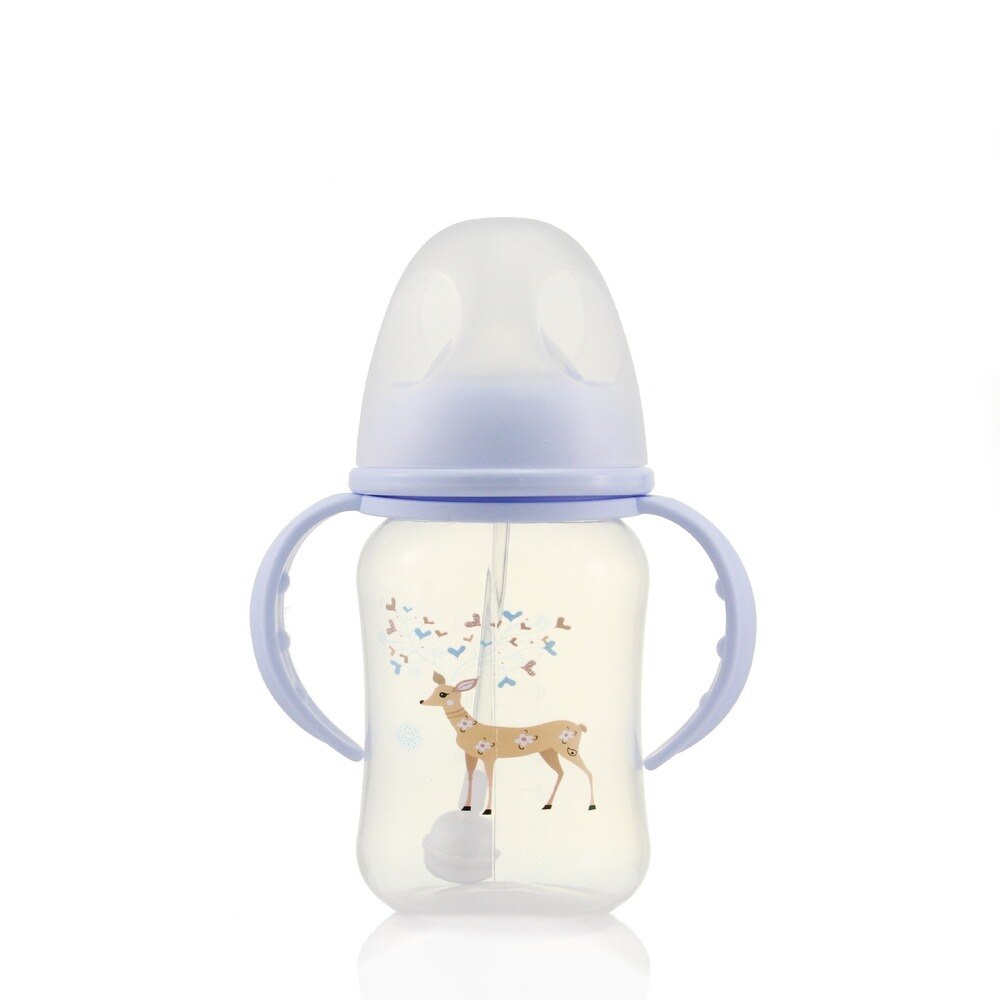240Ml Pasgeboren Kinderen Kind Baby Jongen Meisje Brede Mond Pp Zuigfles Drinkwater Borst-Achtige Gevoel