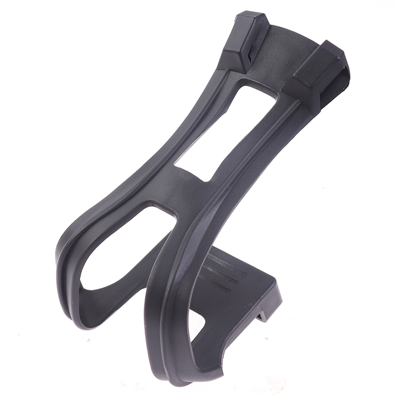 1 par cykel axelbandslösa tåpedalklämmor svarta ultralätta cykelpedalhalvklämmor med skruvar cykeltillbehör: Default Title