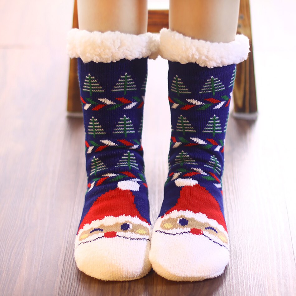 Kids Meisje Kerst Kousen Xmas Party Winter Warme Lange Sokken Kerstman Boom Sneeuwpop Kous Volwassen Accessoires: F