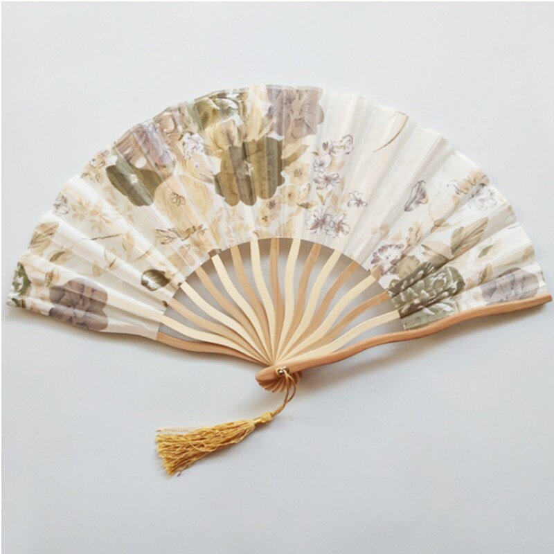 1PC Kreative Chinesische Klassische Blume Falten Hand Gehalten Prom Handwerk Fan Bambus Papier Party Hochzeit Geburtstag Dekor Jahrgang Bambus SW: 10
