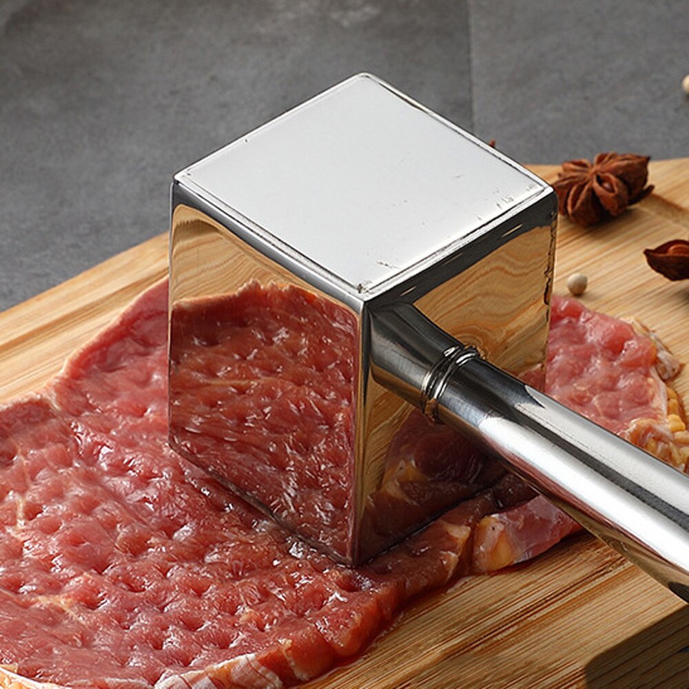 Meat Tenderizer, Stainless Steel Meat Tenderizer, Heavy Meat Mallet, Double-sided Meat Scale Pot Safe Kitchen Tool