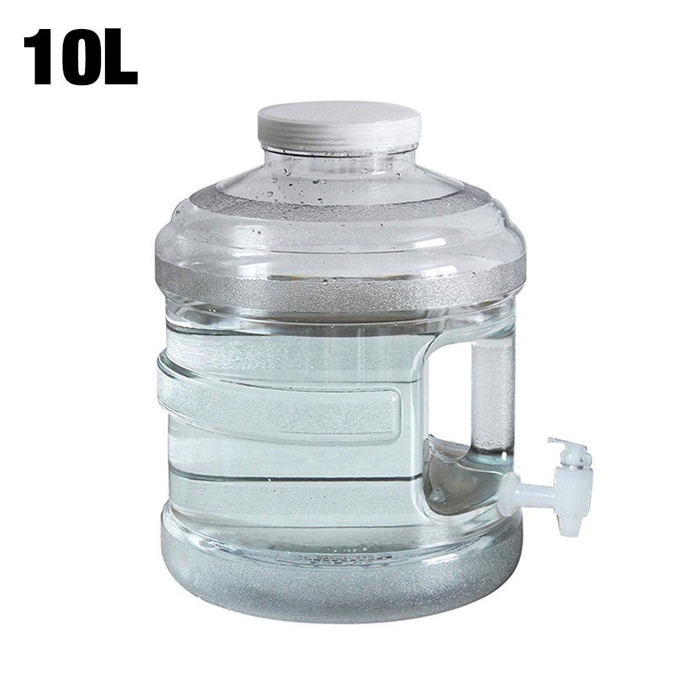 10L 15L Outdoor Self-driving Tour Water Storage Bucket With Faucet PC Portable Drinking Water Plastic Bucket Container: White