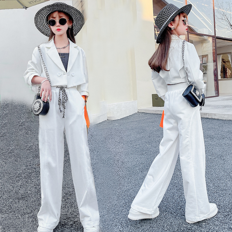 Teenager Mädchen Anzüge Kleidung setzt Sommer freundlicher Jacken + Weste + Hosen 3 stücke verlieren Formale Teenager lässig Outfits 6 8 10 12 14Y