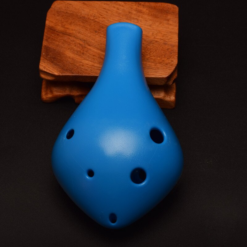 4 colores 6 agujeros Alto C Ocarina ABS plástico Mini instrumento Musical para de principiante Ocarinas para accesorios de música: Blue
