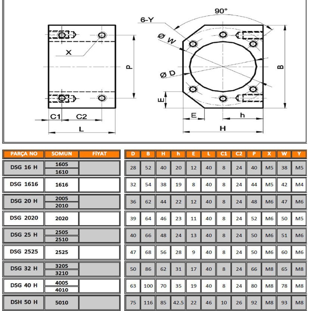 Soporte de tuerca de husillo de bolas de aleación de aluminio, compatible con SFU1605 SFU1610 SFU1204, tornillo de bola para piezas cnc de impresora 3D